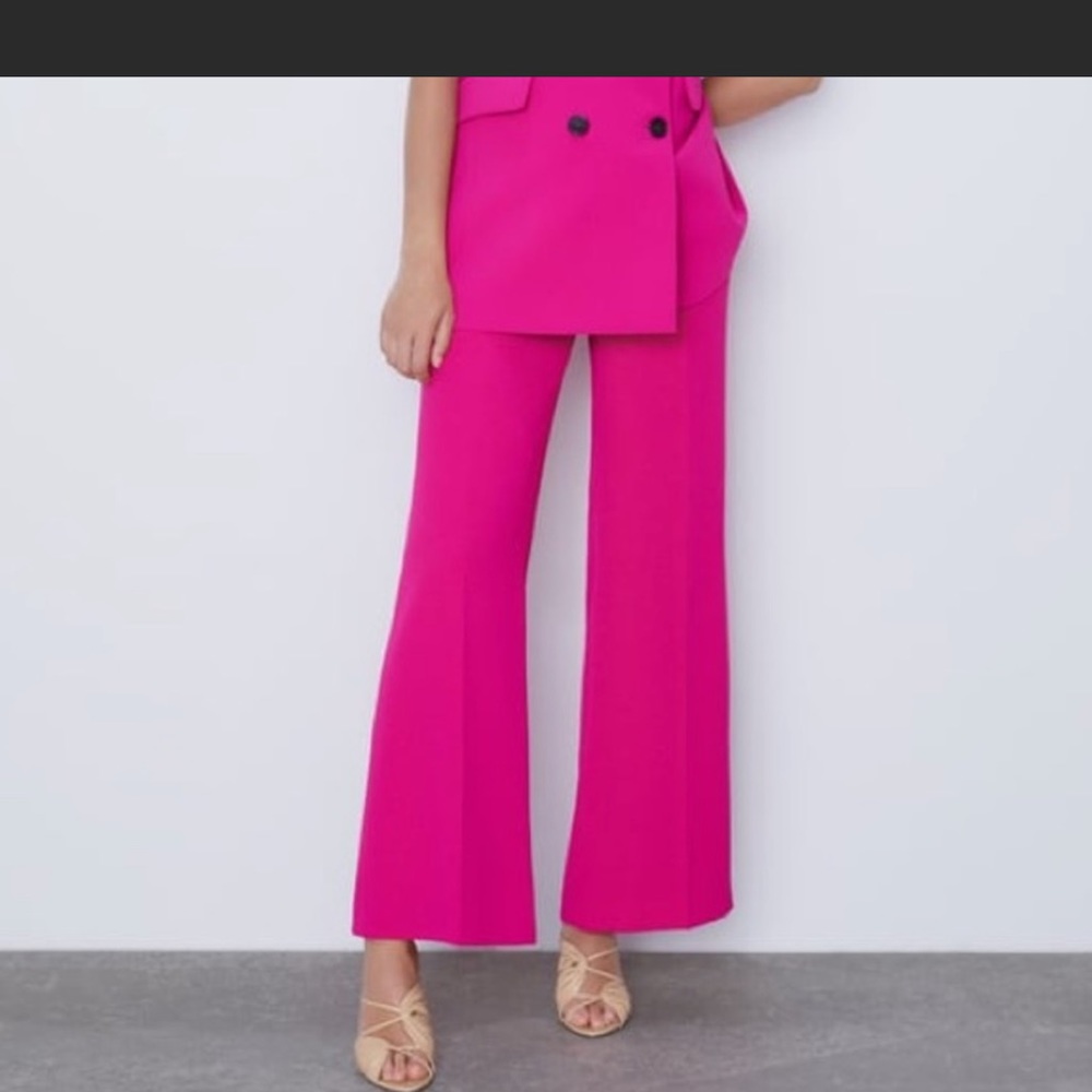 Pink Wide Leg Zara Pants